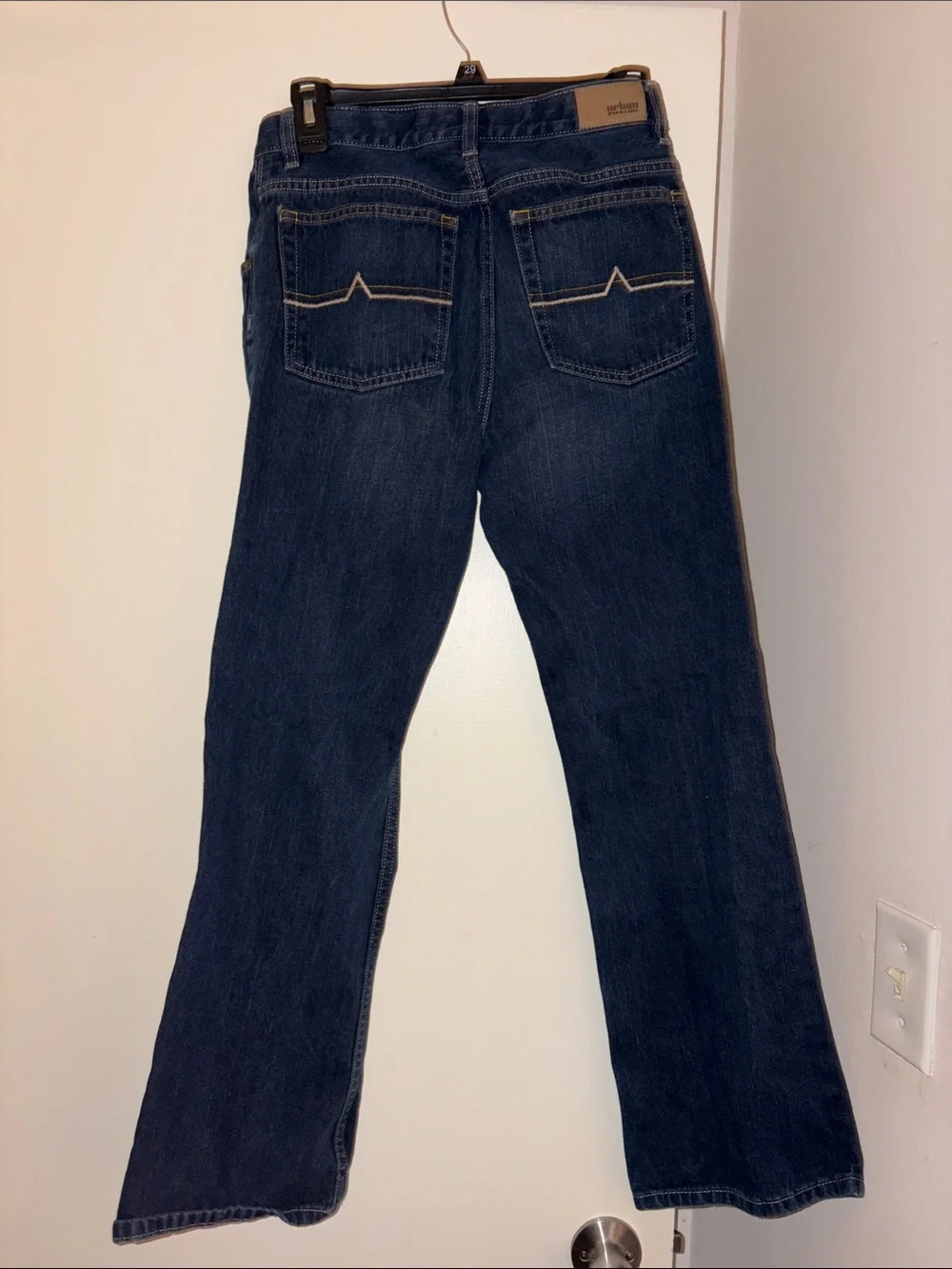 Dark Wash Boy’s Bootcut Jeans - Classic Dark Blue
